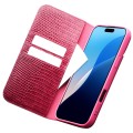QIALINO Eleganckie Skórzane Etui Pokrowiec do iPhone 16 różowe