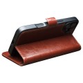 QIALINO Eleganckie Skórzane Etui Pokrowiec do iPhone 16 Plus brązowe