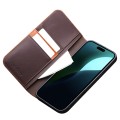QIALINO Matowe Skórzane Etui do iPhone 16 brązowe