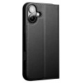 QIALINO Matowe Skórzane Etui do iPhone 16 czarne