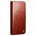 QIALINO Eleganckie Skórzane Etui Pokrowiec do iPhone 16 brązowe