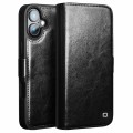 QIALINO Eleganckie Skórzane Etui Pokrowiec do iPhone 16 czarne