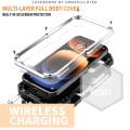 R-JUST Pancerne Etui Antywstrząsowe do iPhone 16 Pro srebrne