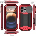 R-JUST Pancerne Etui Antywstrząsowe do iPhone 16 Pro czerwone