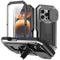 R-JUST Pancerne Etui Antywstrząsowe do iPhone 16 Pro czarne