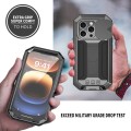 R-JUST Pancerne Etui Antywstrząsowe do iPhone 16 Pro czarne