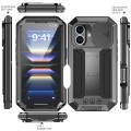 R-JUST Pancerne Etui Antywstrząsowe do iPhone 16 Plus czarne