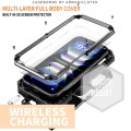 R-JUST Pancerne Etui Antywstrząsowe do iPhone 16 Plus czarne