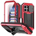 R-JUST Pancerne Etui Antywstrząsowe do iPhone 16 Plus czerwone
