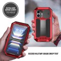 R-JUST Pancerne Etui Antywstrząsowe do iPhone 16 Plus czerwone