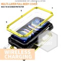 R-JUST Pancerne Etui Antywstrząsowe do iPhone 16 Plus żółte