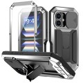 R-JUST Pancerne Etui Antywstrząsowe do iPhone 16 Plus srebrne