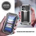 R-JUST Pancerne Etui Antywstrząsowe do iPhone 16 Plus srebrne