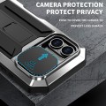 R-JUST Pancerne Etui Antywstrząsowe do iPhone 16 Plus srebrne