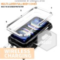 R-JUST Pancerne Etui Antywstrząsowe do iPhone 16 srebrne
