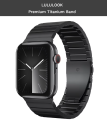 LULULOOK Lekka Bransoleta Tytanowa do Apple Watch Ultra 49/46/45/44mm czarna