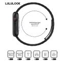 LULULOOK Lekka Bransoleta Tytanowa do Apple Watch Ultra 49/46/45/44mm czarna