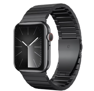 LULULOOK Lekka Bransoleta Tytanowa do Apple Watch Ultra 49/46/45/44mm czarna