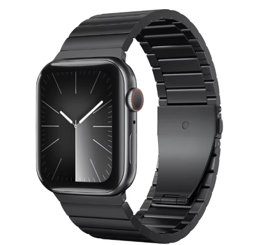 LULULOOK Lekka Bransoleta Tytanowa do Apple Watch Ultra 49/46/45/44mm czarna