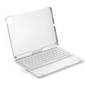 Podświetlana Obrotowa Klawiatura TouchPad do iPad Pro 11 2022/2021/2020 srebrna