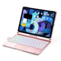 Podświetlana Obrotowa Klawiatura TouchPad do iPad Pro 11 2022/2021/2020 różowa
