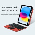 Czerwone Etui Podświetlana Klawiatura do iPad 10.9 2022