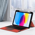 Czerwone Etui Podświetlana Klawiatura do iPad 10.9 2022