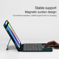 Zielone Etui Pokrowiec Podświetlana Klawiatura do iPad 10.9 2022
