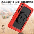 Czerwone Mocne Pancerne Etui z Uchwytem i Paskiem do Samsung Galaxy Tab S10+ 12.4