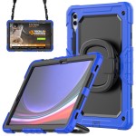 Niebieskie Mocne Pancerne Etui z Uchwytem i Paskiem do Samsung Galaxy Tab S10+ 12.4