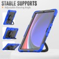 Niebieskie Mocne Pancerne Etui z Uchwytem i Paskiem do Samsung Galaxy Tab S10+ 12.4