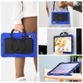 Niebieskie Mocne Pancerne Etui z Uchwytem i Paskiem do Samsung Galaxy Tab S10+ 12.4