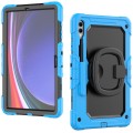 Niebieskie Mocne Pancerne Etui z Uchwytem i Paskiem do Samsung Galaxy Tab S10+ 12.4