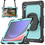 Miętowe Mocne Pancerne Etui z Uchwytem i Paskiem do Samsung Galaxy Tab S10+ 12.4