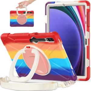 Kolorowe Pancerne Etui z Uchwytem i Paskiem do Samsung Galaxy Tab S10+ 12.4