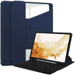 Granatowe Obrotowe Etui Bezprzewodowa Klawiatura do Samsung Galaxy Tab S10+