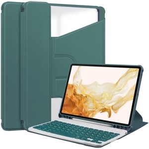 Zielone Obrotowe Etui Bezprzewodowa Klawiatura do Samsung Galaxy Tab S10+