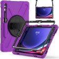 Fioletowe Pancerne Etui Obudowa z Uchwytem i Paskiem do Samsung Galaxy Tab S10+