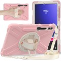Różowe Pancerne Etui Obudowa z Uchwytem i Paskiem do Samsung Galaxy Tab S10+