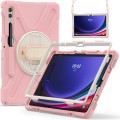 Różowe Pancerne Etui Obudowa z Uchwytem i Paskiem do Samsung Galaxy Tab S10+
