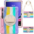 Kolorowe Pancerne Etui Obudowa z Uchwytem i Paskiem do Samsung Galaxy Tab S10+