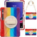 Kolorowe Pancerne Etui Obudowa z Uchwytem i Paskiem do Samsung Galaxy Tab S10+