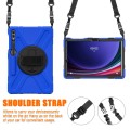 Niebieskie Pancerne Etui Obudowa z Uchwytem i Paskiem do Samsung Galaxy Tab S10+