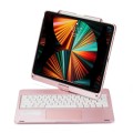 Różowa Podświetlana Obrotowa Klawiatura TouchPad do iPad Air 13 2024