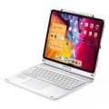 Srebrna Podświetlana Obrotowa Klawiatura TouchPad do iPad Air 13 2025/2024