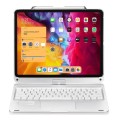 Srebrna Podświetlana Obrotowa Klawiatura TouchPad do iPad Air 13 2025/2024