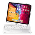 Srebrna Podświetlana Obrotowa Klawiatura TouchPad do iPad Air 13 2025/2024