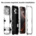R-JUST Pancerne Etui Antywstrząsowe do iPhone 16 Pro Max srebrne