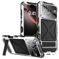 R-JUST Pancerne Etui Antywstrząsowe do iPhone 16 Pro srebrne