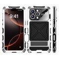 R-JUST Pancerne Etui Antywstrząsowe do iPhone 16 Pro srebrne